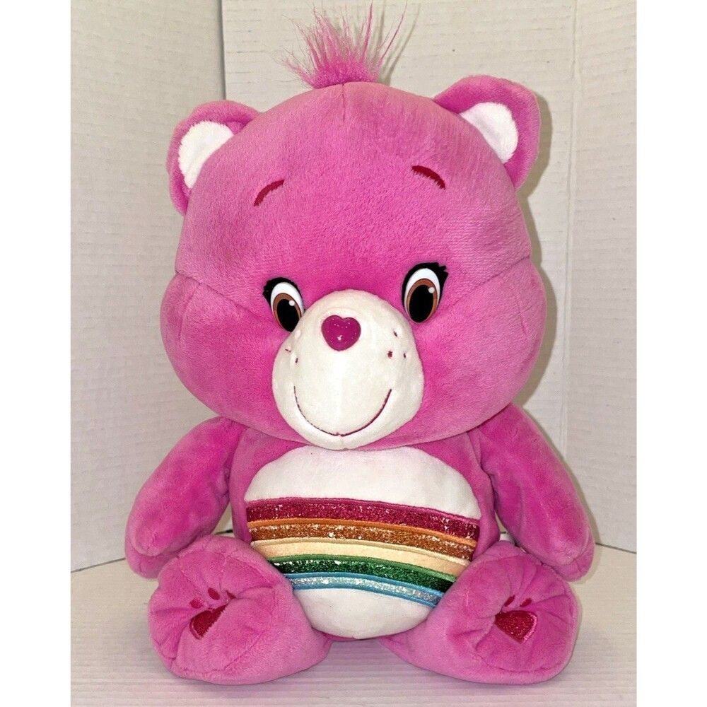 Care Bears Sing Along Interactive Cheer Bear Pink Rainbow 14" Plush